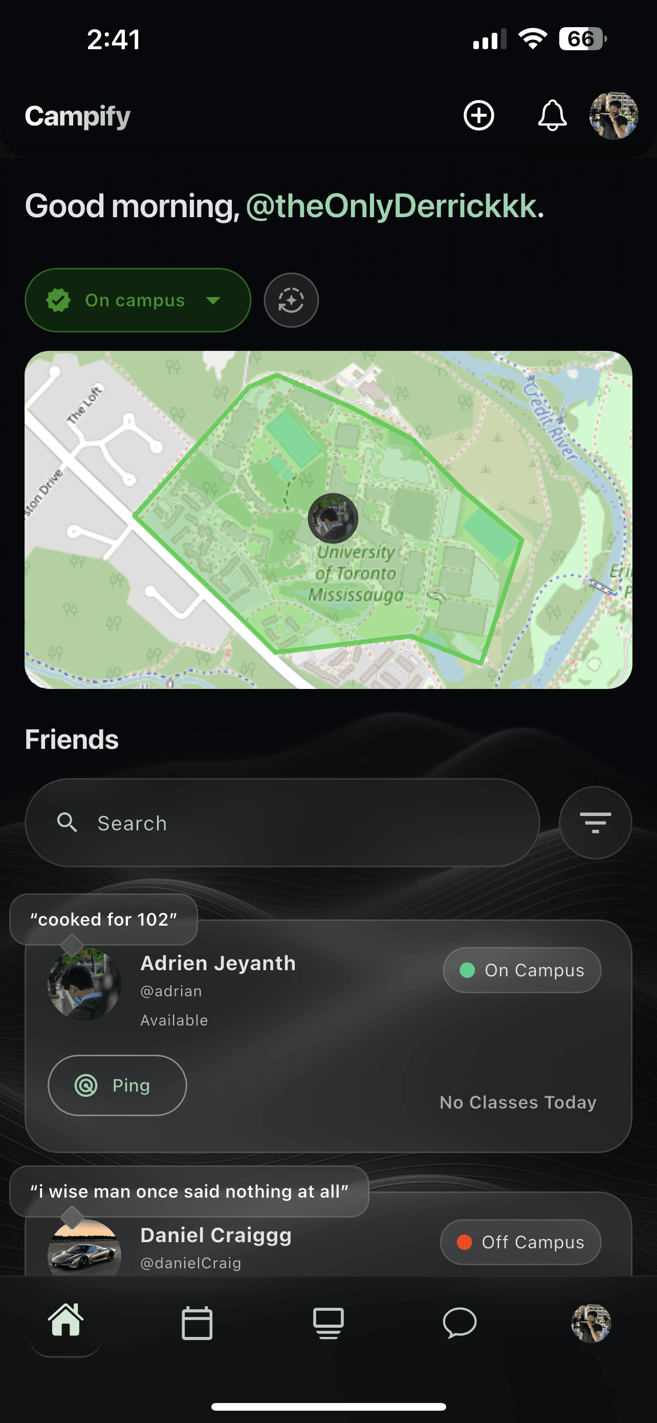 Campify mobile app mockup