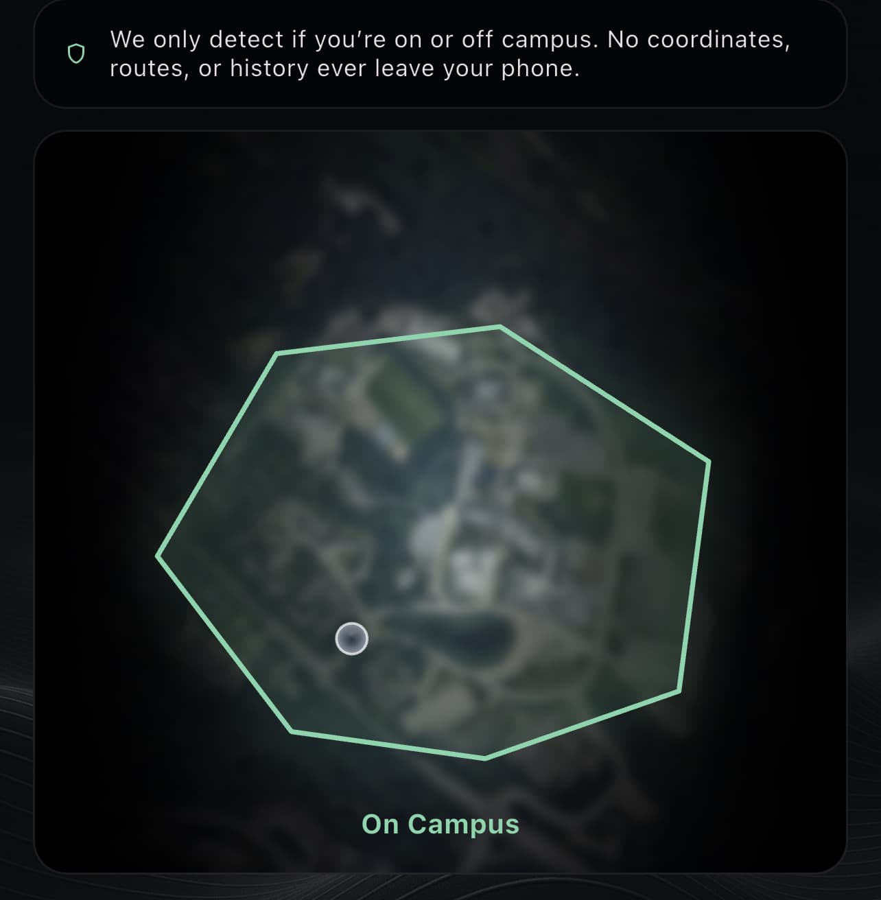 Abstract illustration of secure and private campus connections